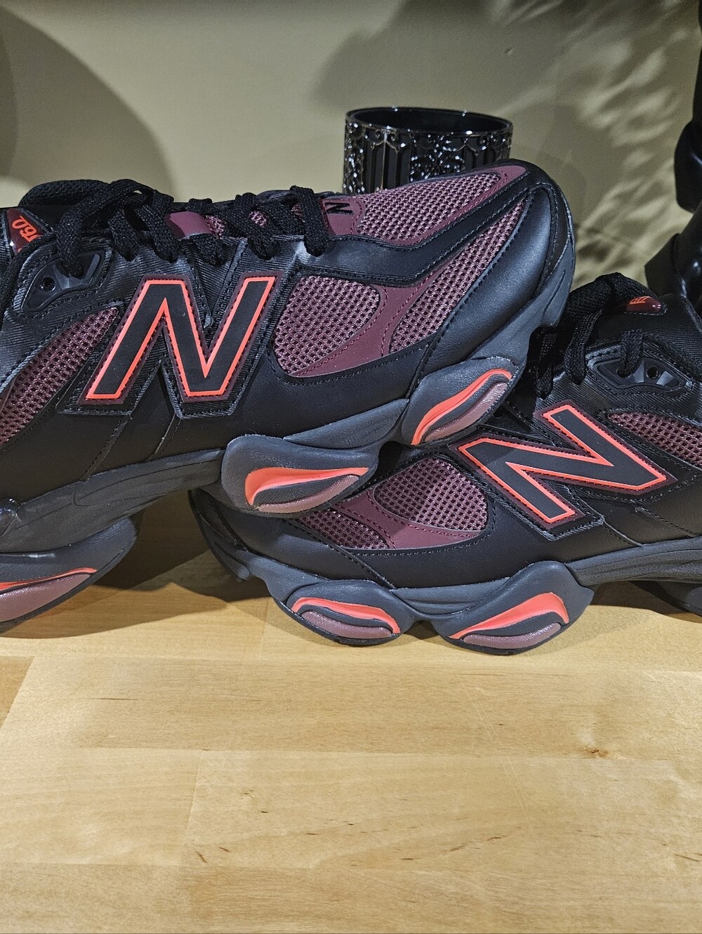 Size 13 - New Balance 9060 Black Washed Burgundy